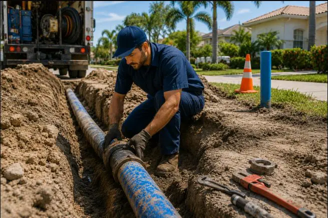 Main Water Line Replacement in Royal Palm Beach