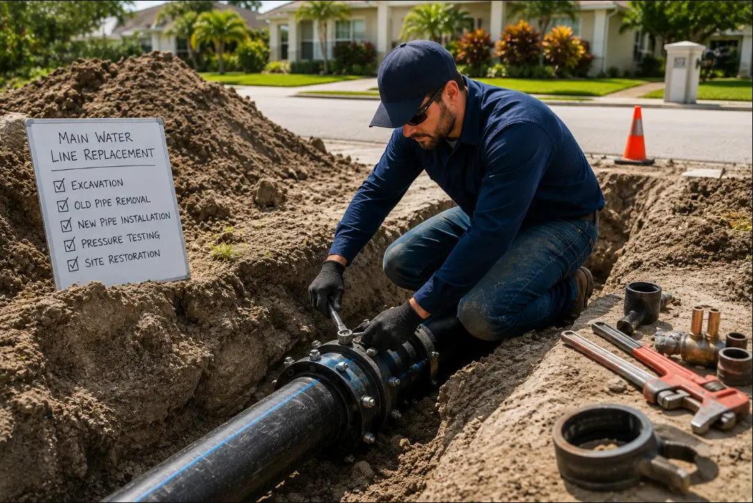 Main Water Line Replacement in Jupiter