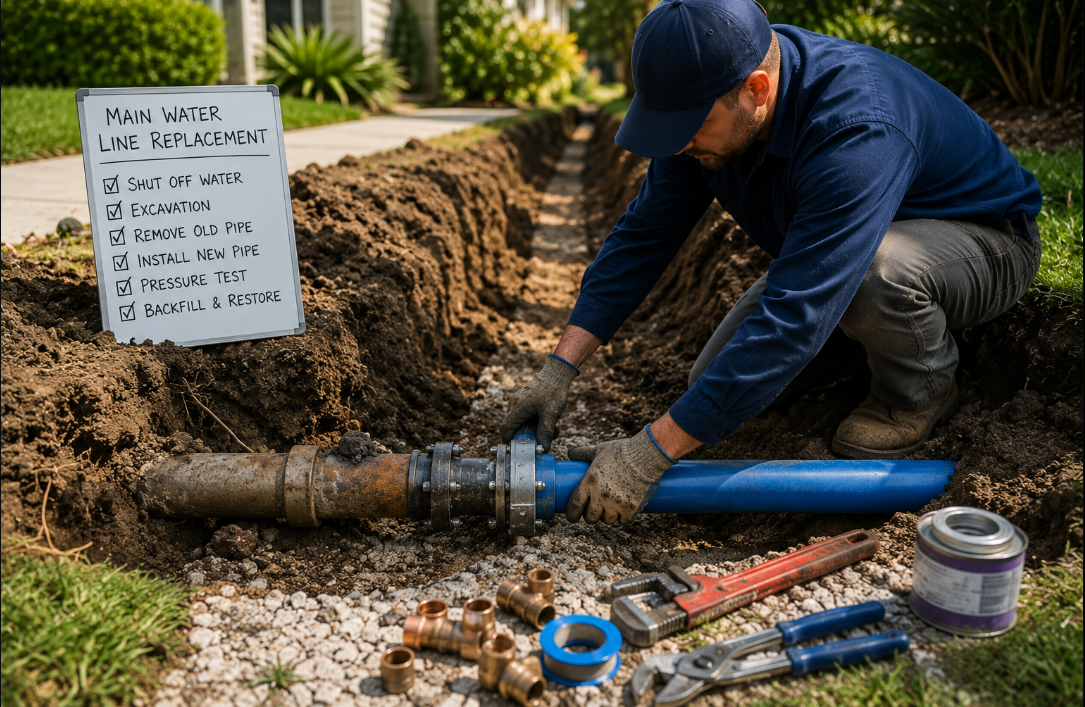 Main Water Line Replacement in Jupiter