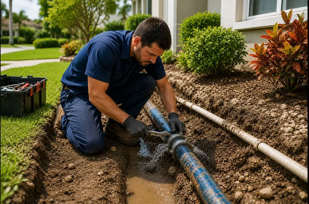 Water Line Repair in Palm Beach Gardens