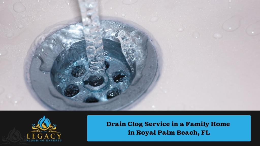 Drain Clog Service in a Family Home in Royal Palm Beach, FL