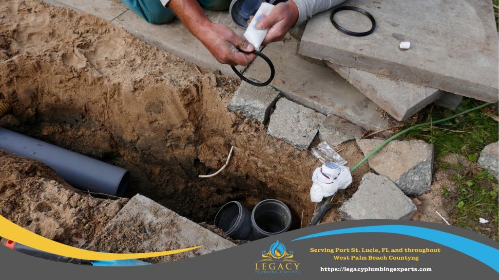 Residential Sewer Line Repair for a Burst Pipe in Royal Palm Beach, FL